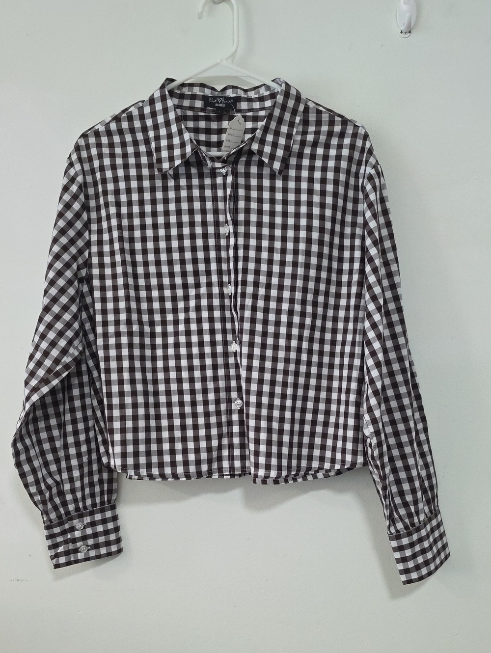Velvet Heart Black & White Gingham Button-Down Shirt
